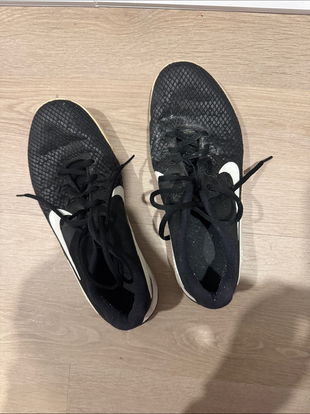 Nike Black Athletic Sneakers with White Swoosh